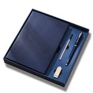 دفتر أعمال من الجلد الصناعي مخصص بكميات .  Custom PU Leather Business Notebook.
