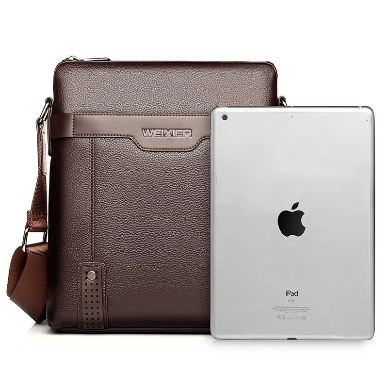 2 In 1 Men Pu Leather Shoulder Bag Handbag