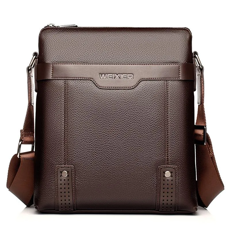 2 In 1 Men Pu Leather Shoulder Bag Handbag