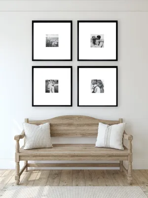 24x24 White Matted Photo Frames