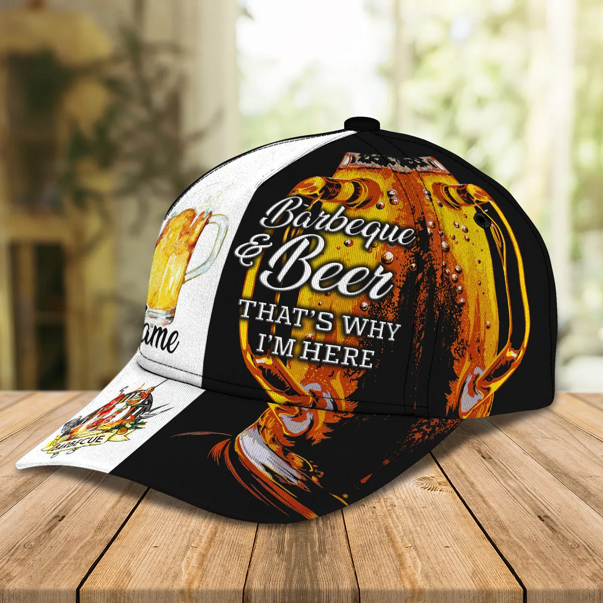 3D Classic Cap Barbecue And Beer Personalized Name Cap nama264 Namashops