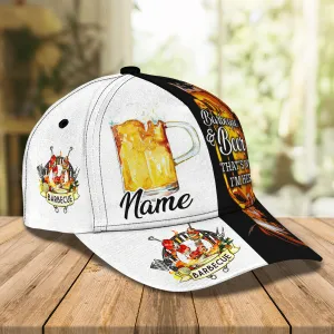 3D Classic Cap Barbecue And Beer Personalized Name Cap nama264 Namashops