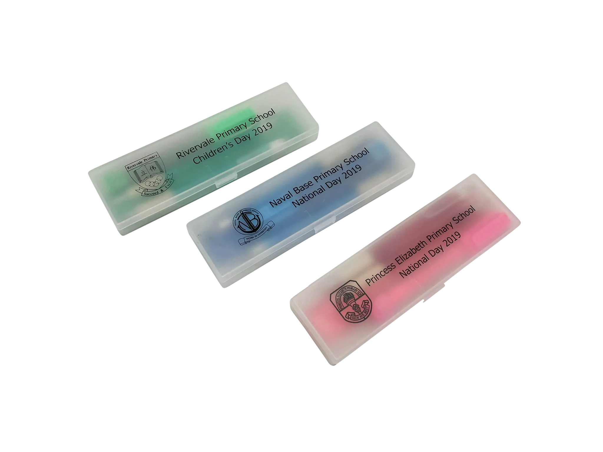 4 Piece Stationery Set with Hard Cover Pencil Case