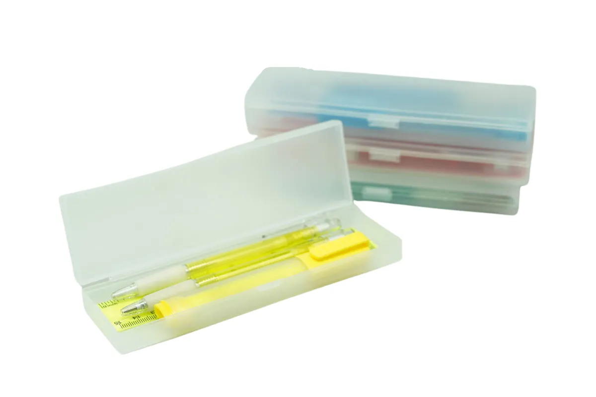 4 Piece Stationery Set with Hard Cover Pencil Case