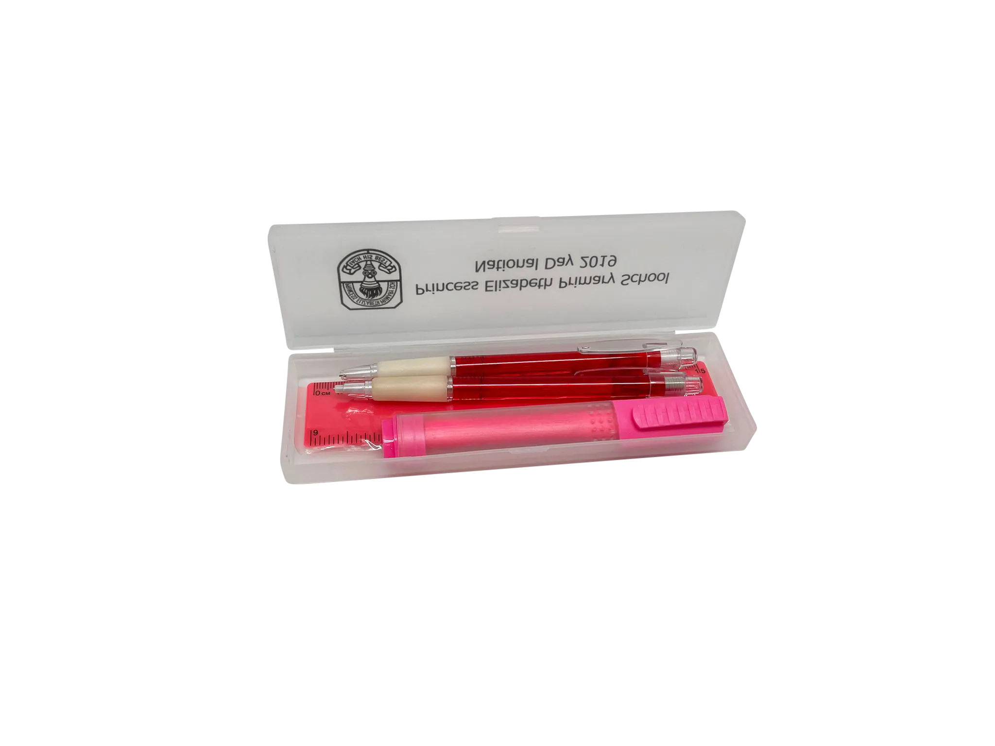 4 Piece Stationery Set with Hard Cover Pencil Case