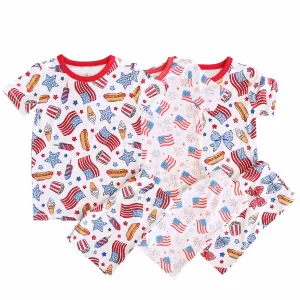 4th of July Two-Piece Short Pajama Sets