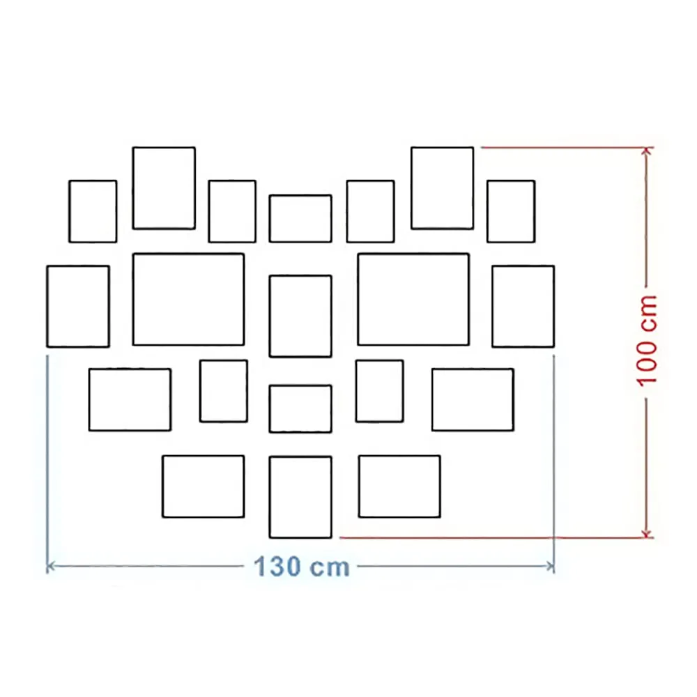 ArtzFolio Wall Photo Frame D70 | Wall Photo Frame Collage for Living Room | Picture Frames Home & Wall Decoration | White | Set of 20 Units | 4x6-8 Unit | 5x7-10 Unit | 8x10-2 Unit