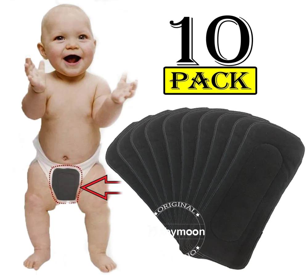 Babymoon 5 Layers Reusable Washable Cloth Diaper Nappy Inserts (Set of 10)