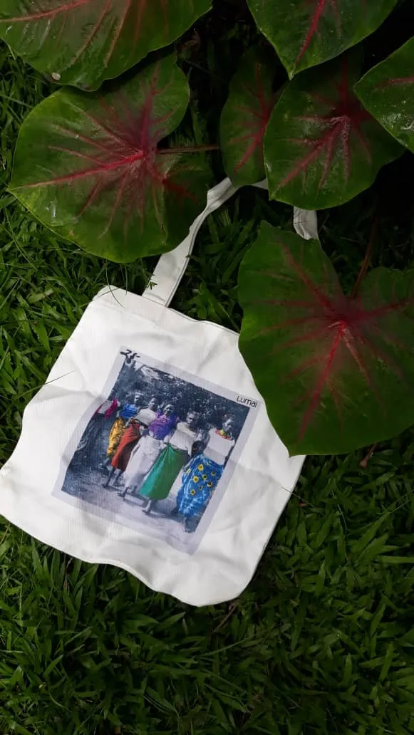 Colorized "Varden" Print on Cotton Canvas Tote