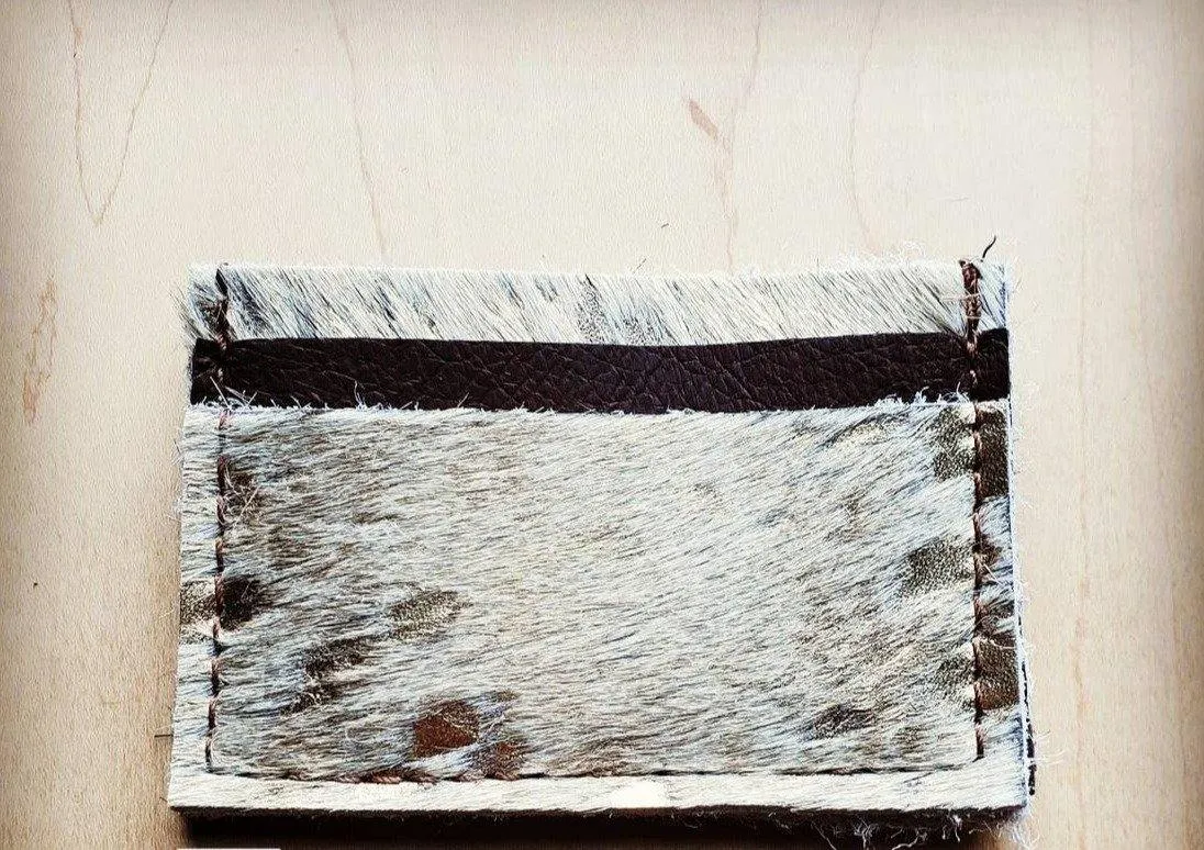 Cowhide Wallet Gold Metallic