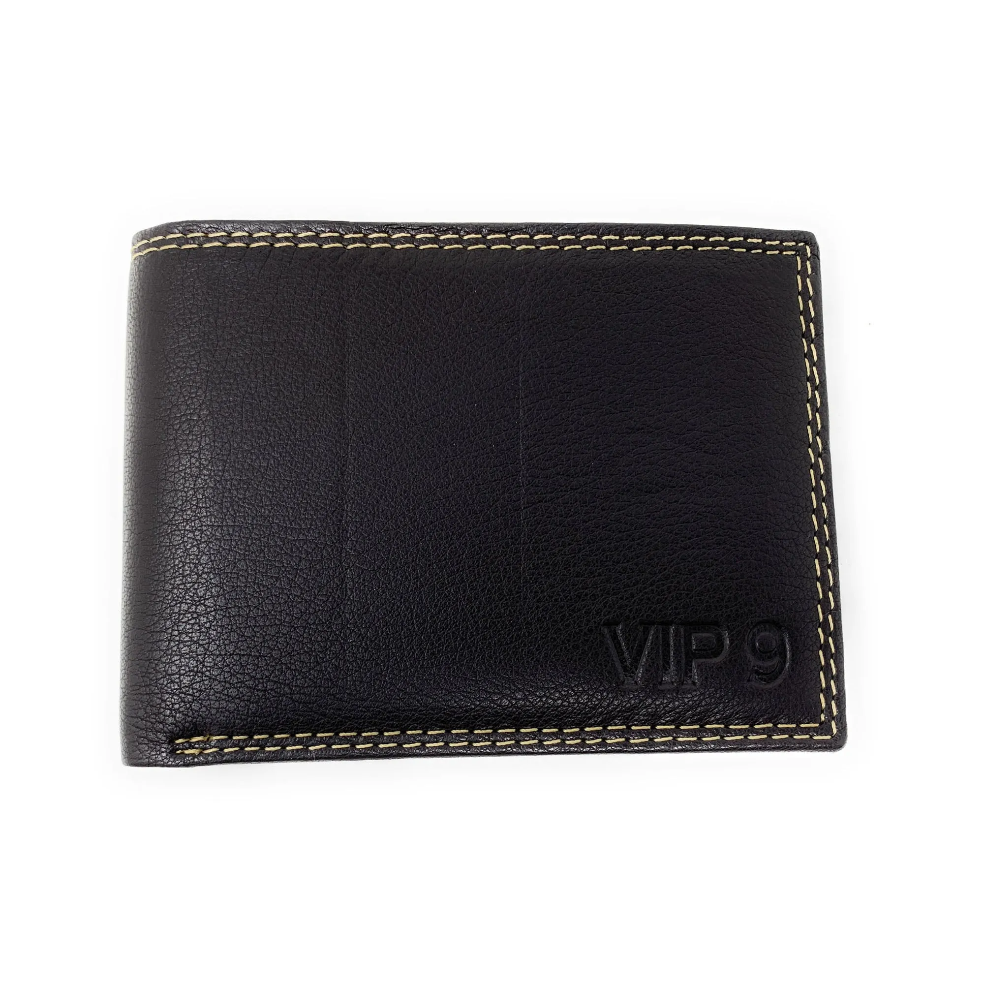 Empire Cove VIP Classic Genuine Leather Slim Bifold Wallets Inside Flip Up ID