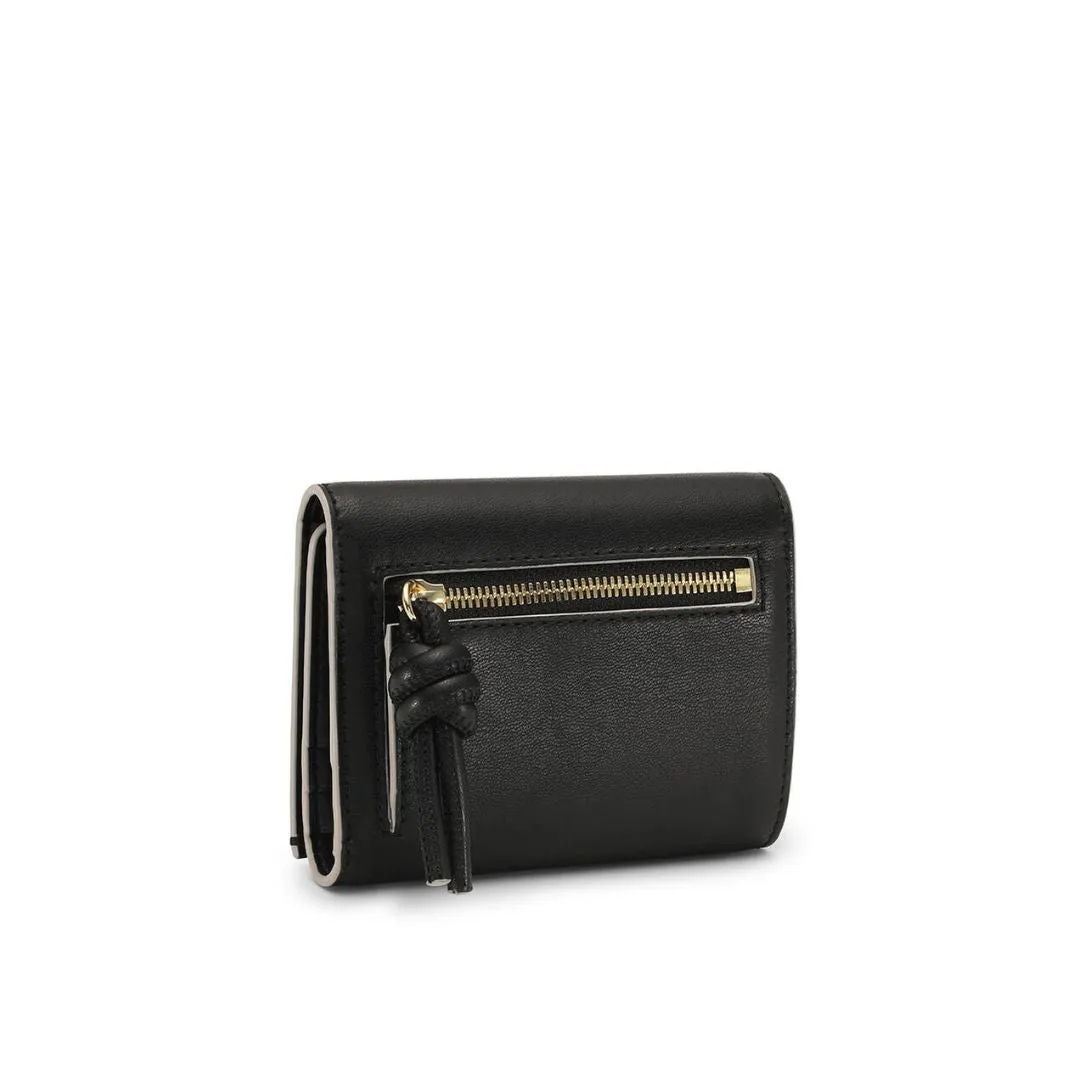Ganni Bou Trifold Wallet (Black)