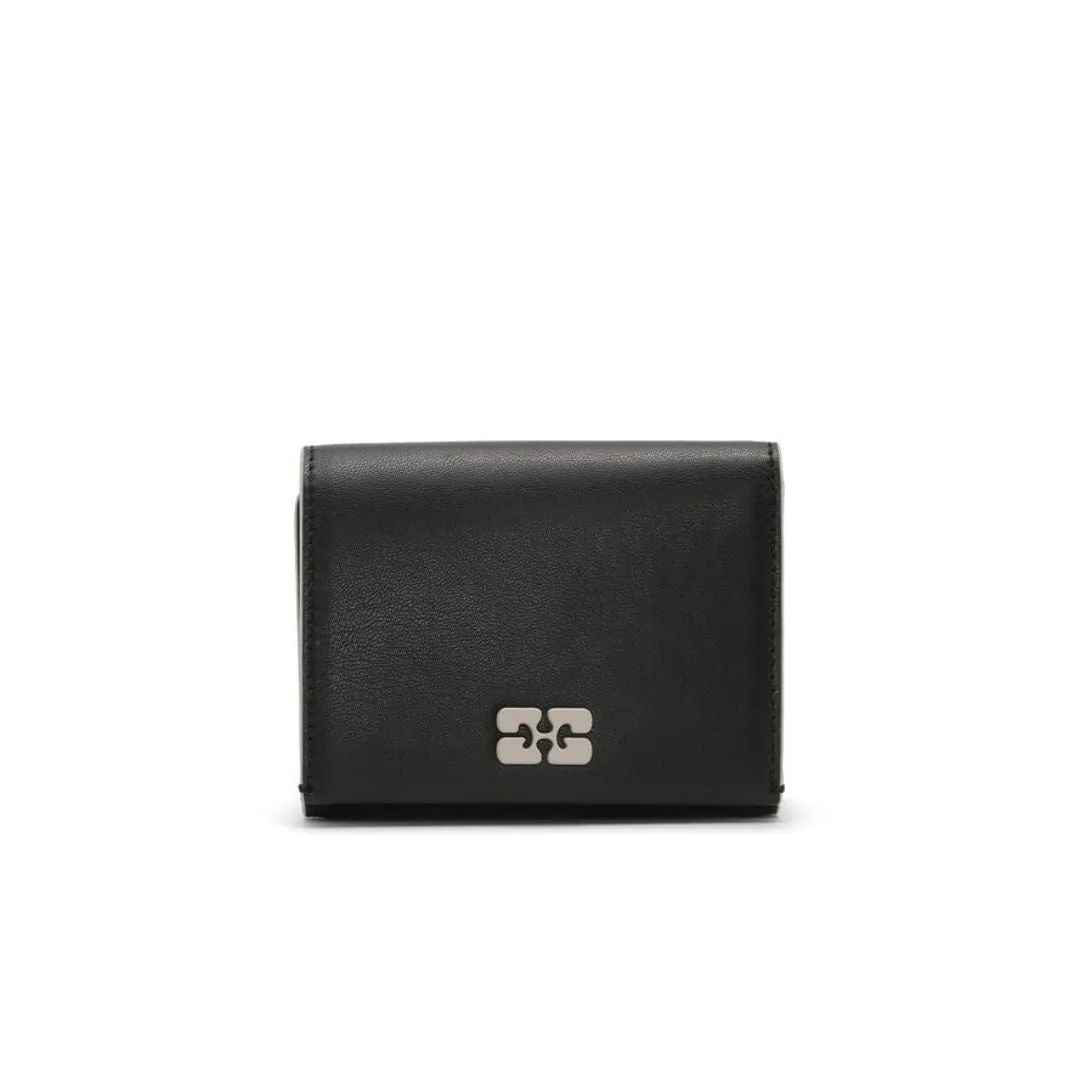 Ganni Bou Trifold Wallet (Black)