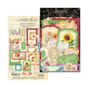 Graphic 45 Die-Cut Assortment Tags & Frames - Season To Celebrate
