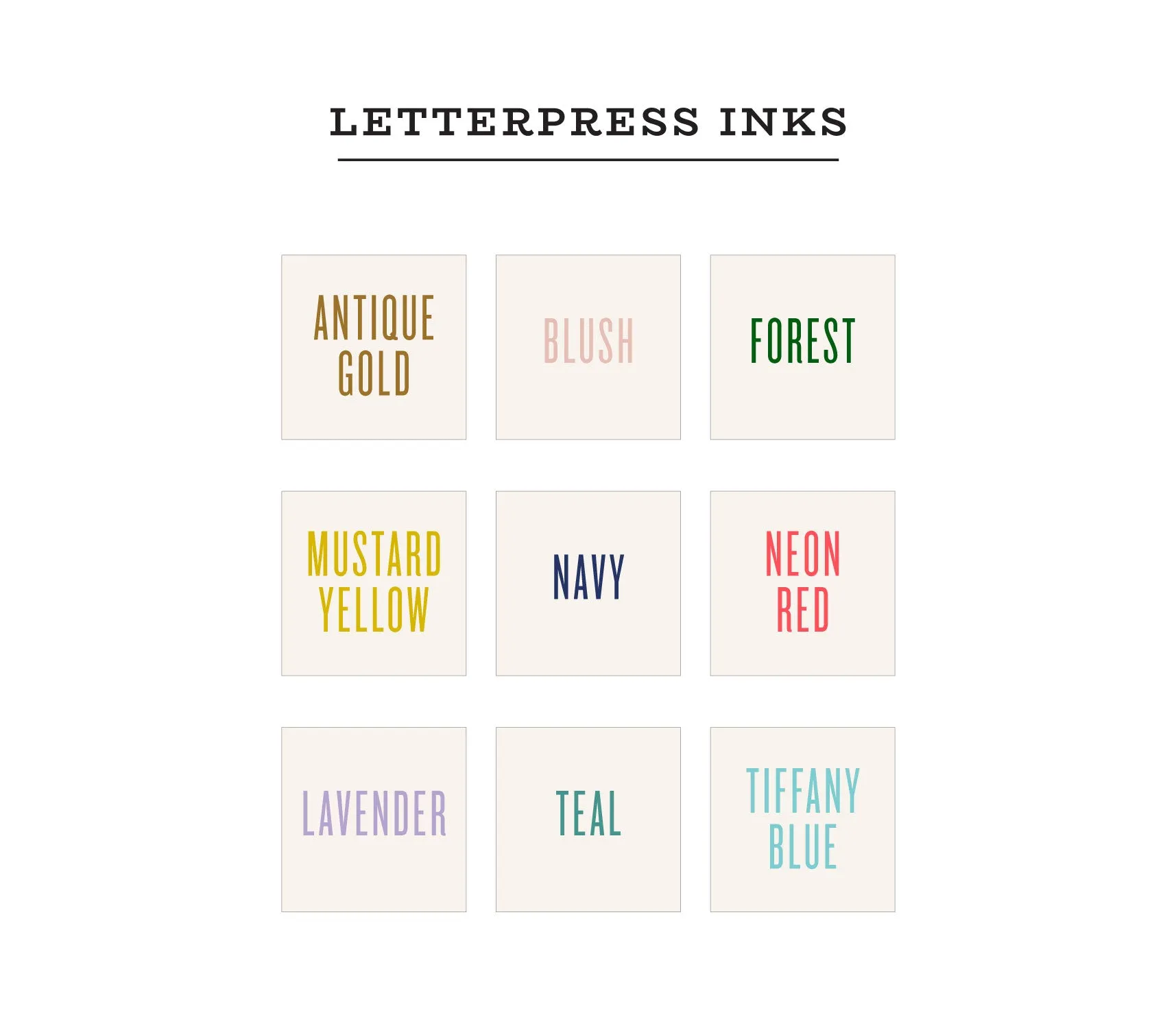 Huron Custom Letterpress Stationery Suite