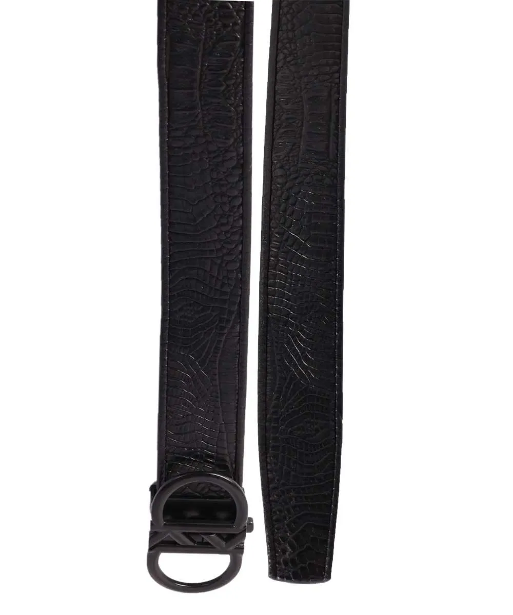 Men's seperate Black Leather Belt
