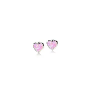 Opal Aloha Heart Earrings