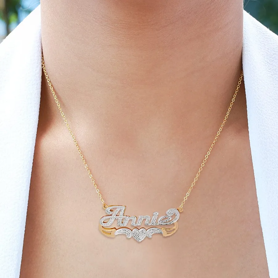Personalized Double Nameplate necklace Annie