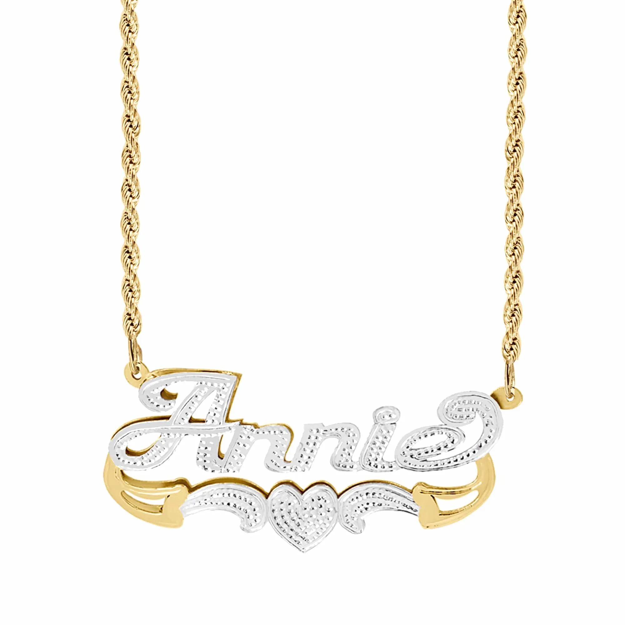 Personalized Double Nameplate necklace Annie