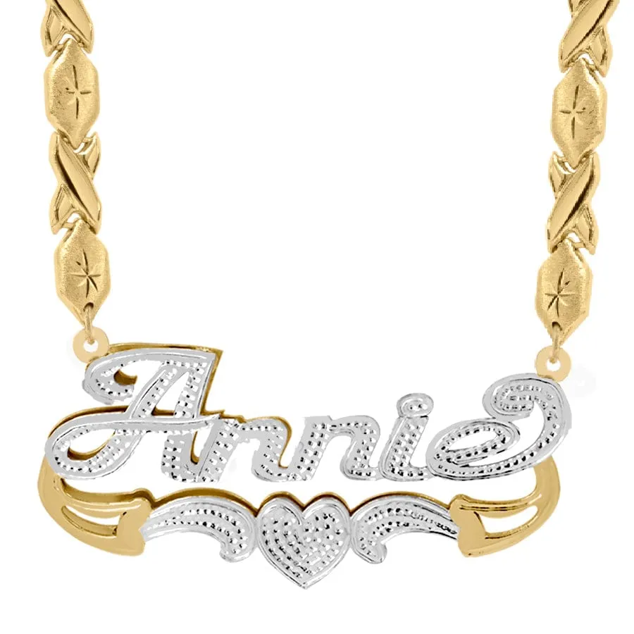 Personalized Double Nameplate necklace Annie