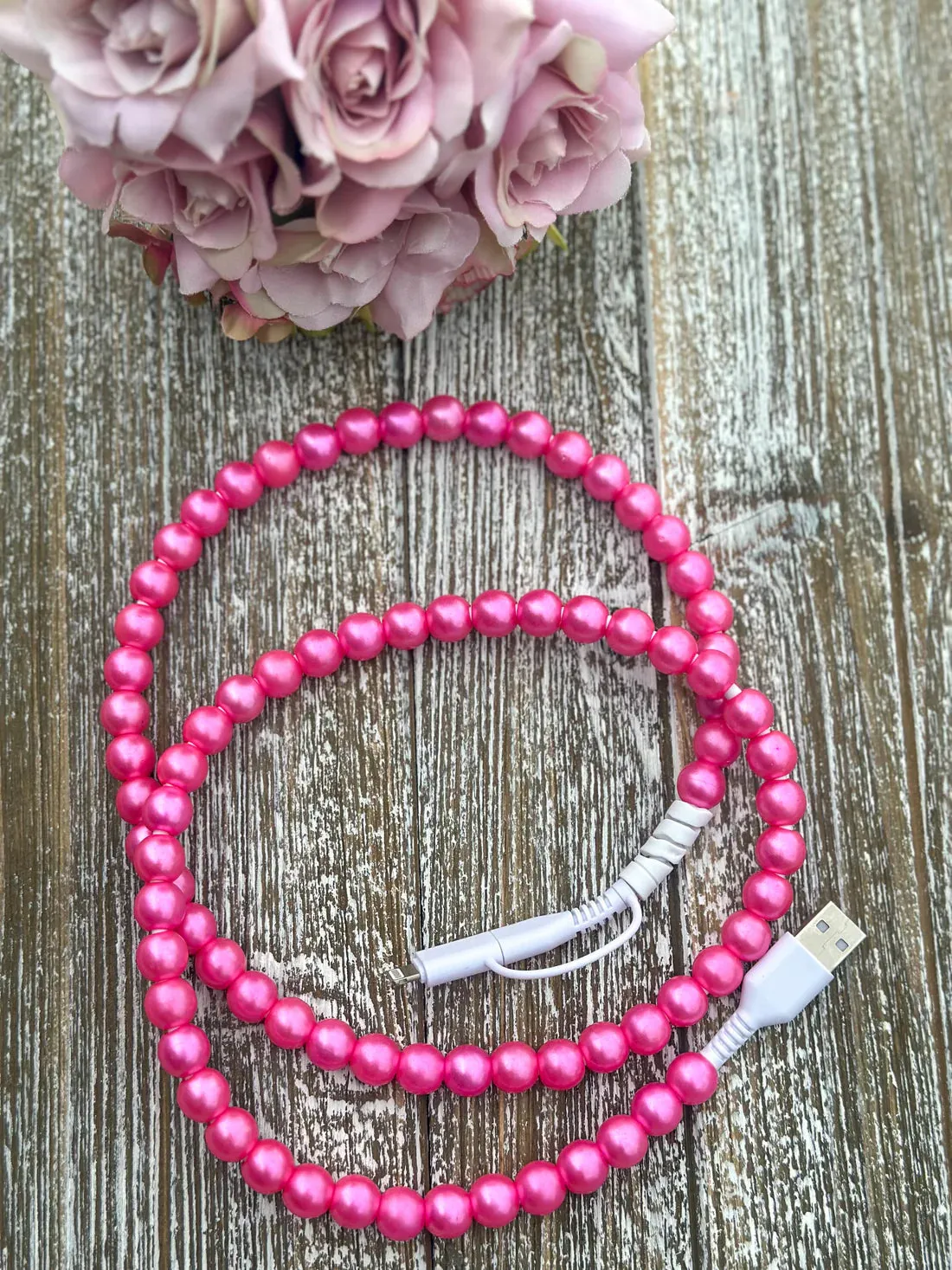 Pink Beads Charger
