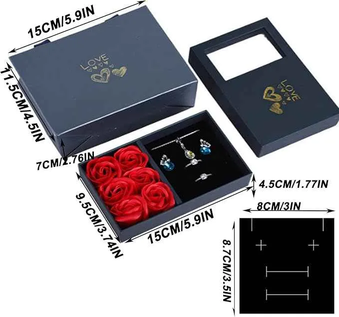 Rose Ring Box Jewelry Gifts Eternal-صندوق خاتم