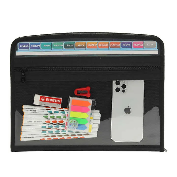 School Office Stationery 13 Pockets-قرطاسية مكتبية مدرسية