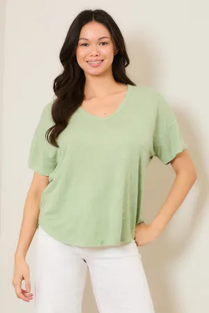 Slubby Scoop Neck