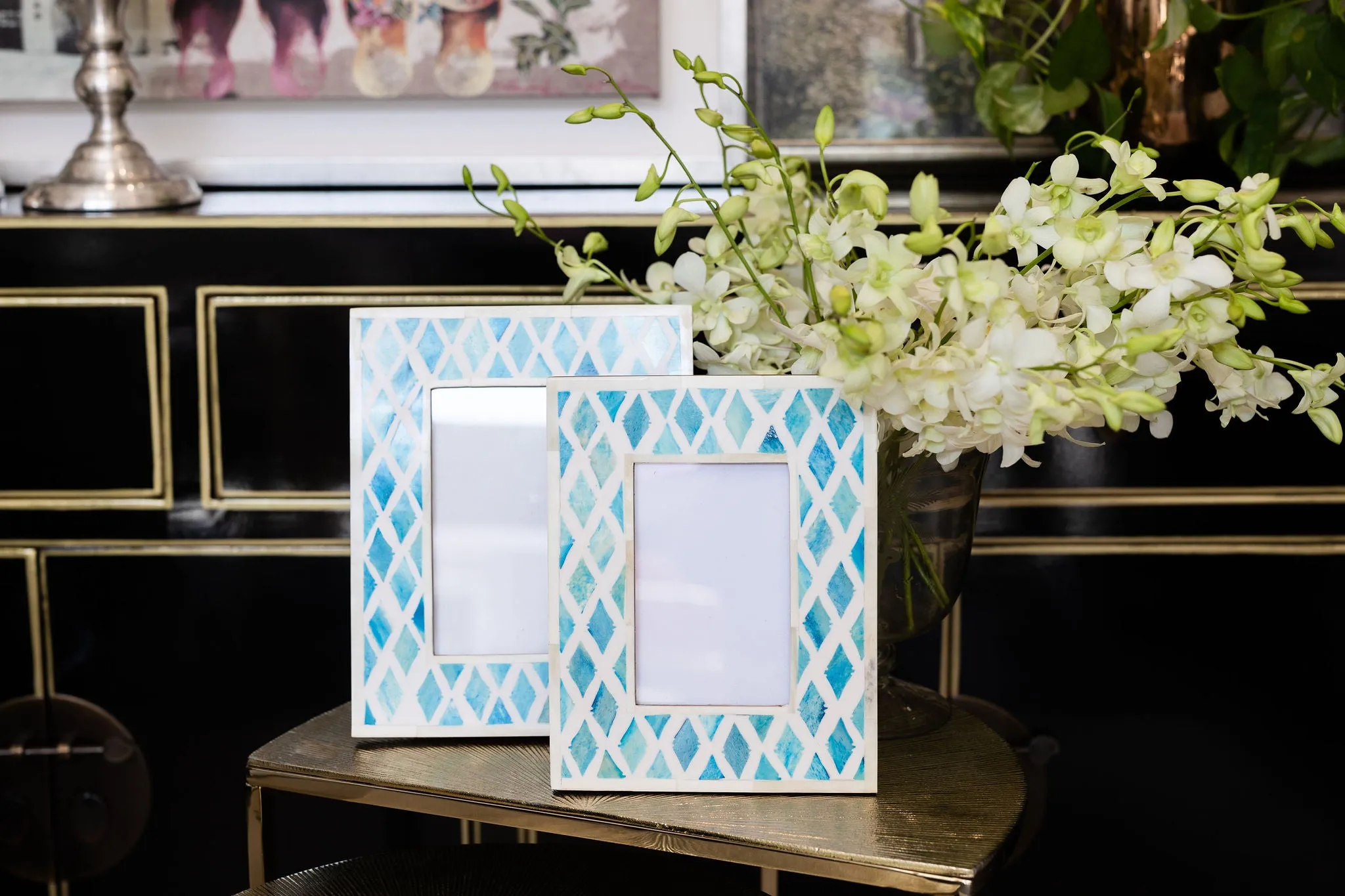 Turquoise photo frame