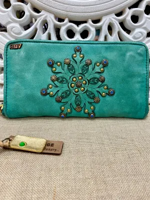 Wallis Zip Round Wallet - Teal